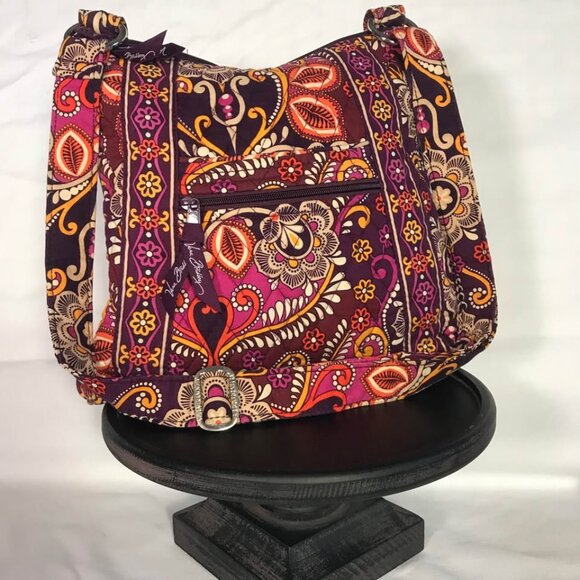 Vera Bradley Hipster Crossbody Adjustable Strap Purse Paisley Safari Sunset - Picture 1 of 3